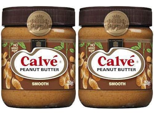 Mantequilla de maní suave de pantorrilla, Pindakaas, paquete de 2 tarros, 12.35 oz por frasco.