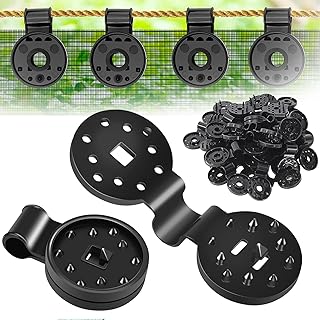 Vibbang 50 Pcs Shade Cloth Heavy Duty Lock Grip, Windproof Awning Clamp Grip, Garden Shade Cloth Clips, Shade Cloth Plastic Clips for Sun Shade Net, Anti Bird Netting, Garden Netting, Shade Netting