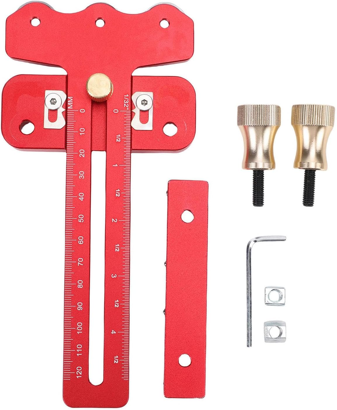Table Saw Jig 3 Pulleys Thin Jig Aluminum Alloy Table Saw Guide Clamp Woodworking Tools Fast Thin Ripping Guide for 3/8in X /4in U Slot 1/4in X /8in T Slot