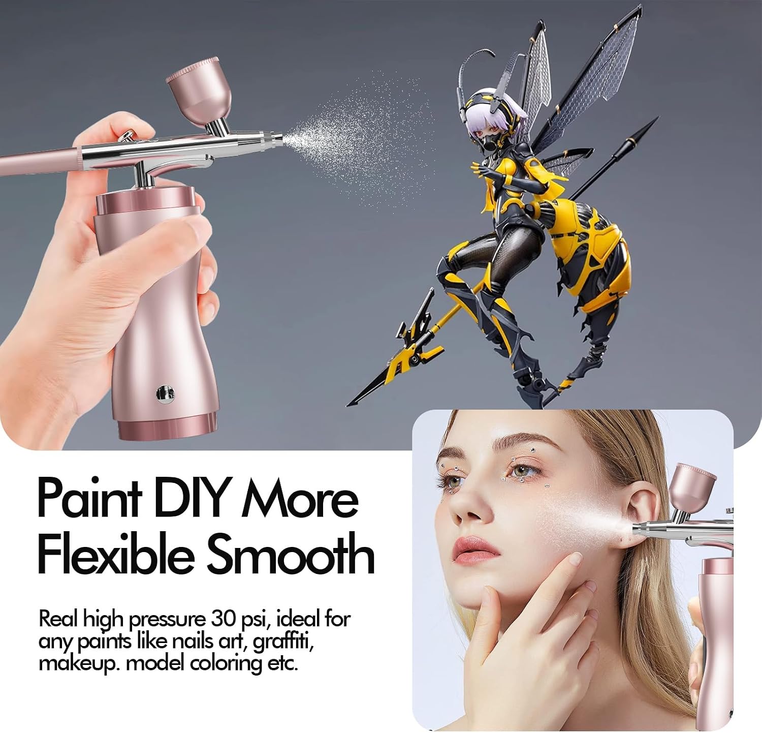 Electric Airbrushing Guns for Professional Art Projects Adjustable Sprayer Control Painting Tool for Models and