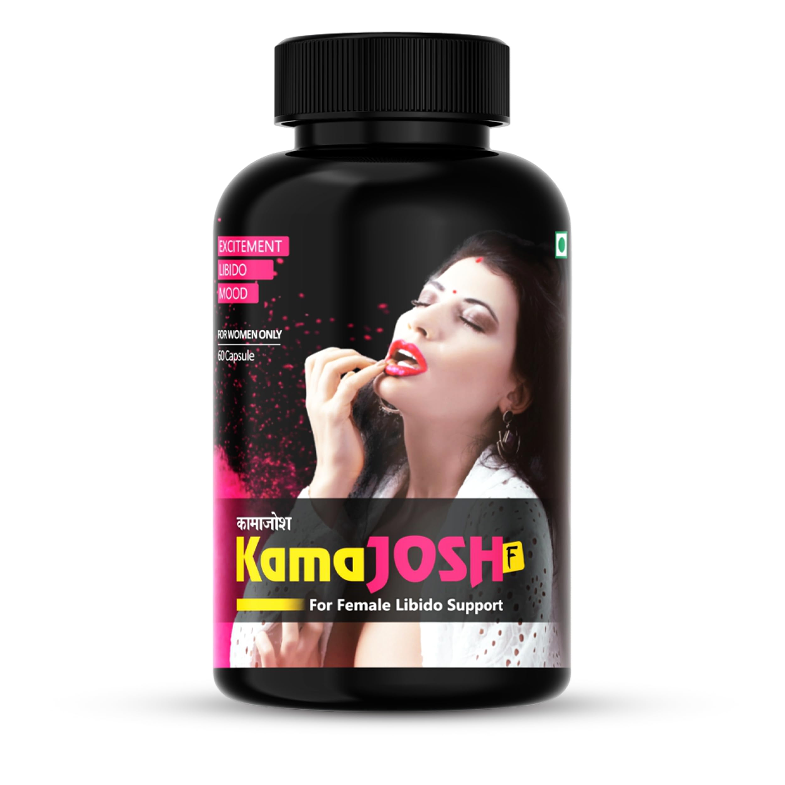 KamaJosh-F Female Libido Support Capsules | Ayurvedic Women Strength, Desire & Mood Support | Herbal Supplement | Shatavari, Ashwagandha, Kaunch Beej, Safed Musli, Gokshura | 60 Capsules