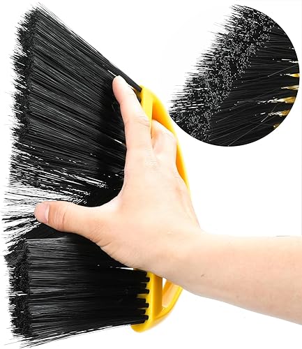 Miniatura 15 de Escoba de cerdas suaves para interiores con mango largo, escoba de barrido suave para pisos, escoba de cocina