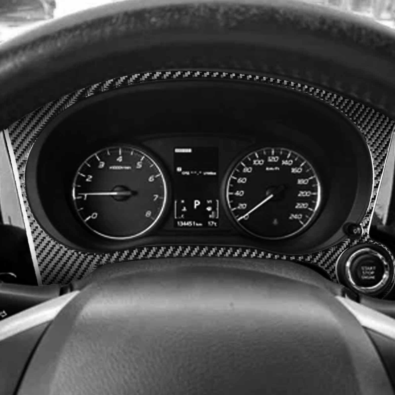 Car Interior Decoration Accessories Dashboard Carbon Fiber Trim Sticker Compatible with Mitsubishi Outlander 2014 2015 2016