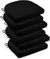 Vista 12 de downluxe Cojines para sillas de interior para sillas de comedor, almohadillas de espuma texturizada suaves y cómodas para sillas de cocina con lazos