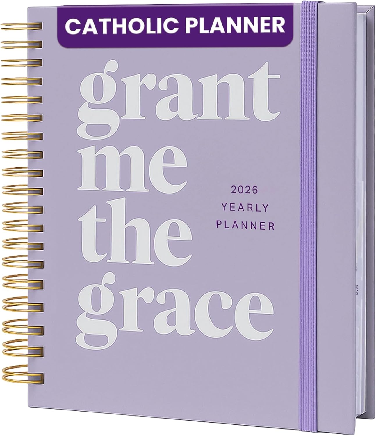 Blessed is She 2026 Yearly Catholic Planners for Women - 6.25x8.25" Purple Mini Spiral Bound Catholic Liturgical Planner, Christian Gifts for Women Faith, Daily Planner Organizer for Students