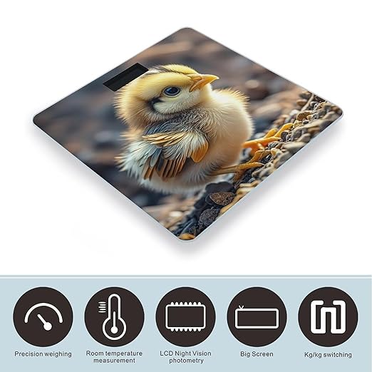 Báscula Digital de Baño Chicken Chick con Pantalla LED miniatura 3