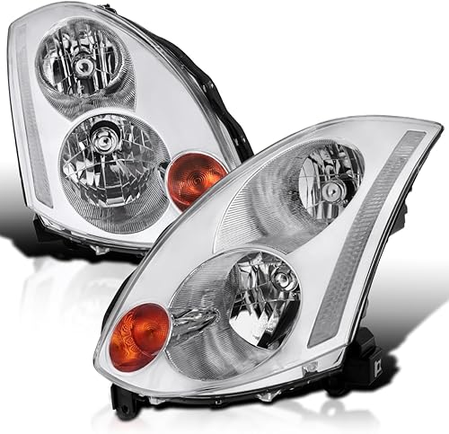 Miniatura 10 de Spec-D Tuning Faros delanteros negros HID compatibles con Infiniti G35 2Dr Coupe Factory HID modelos L+R Par de faros delanteros