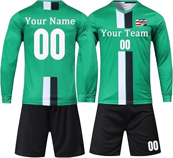 Custom Goalie Jersey Soccer for Adult/Kids Goalkeeper Jersey Personalized Long Sleeve and Pants with Name Team Logo