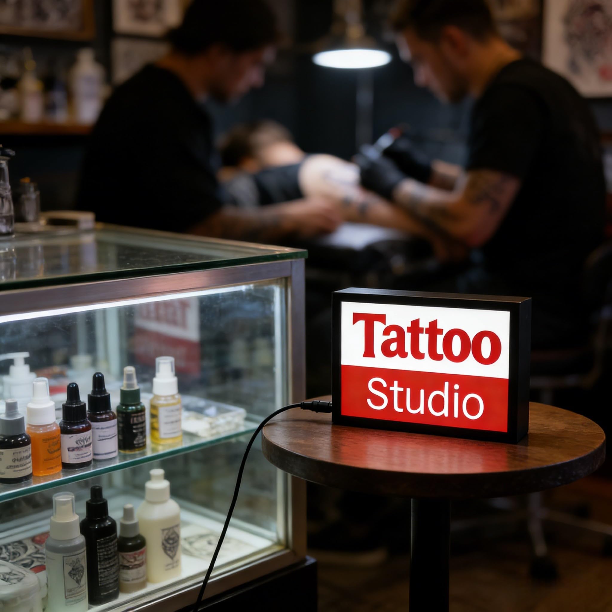 Tattoo Studio RGB led neon caja de luz Dimmable pared montable señal de advertencia para cine bibliotecas cafeterías casa empresa escritorio decoración de pared alimentado por USB