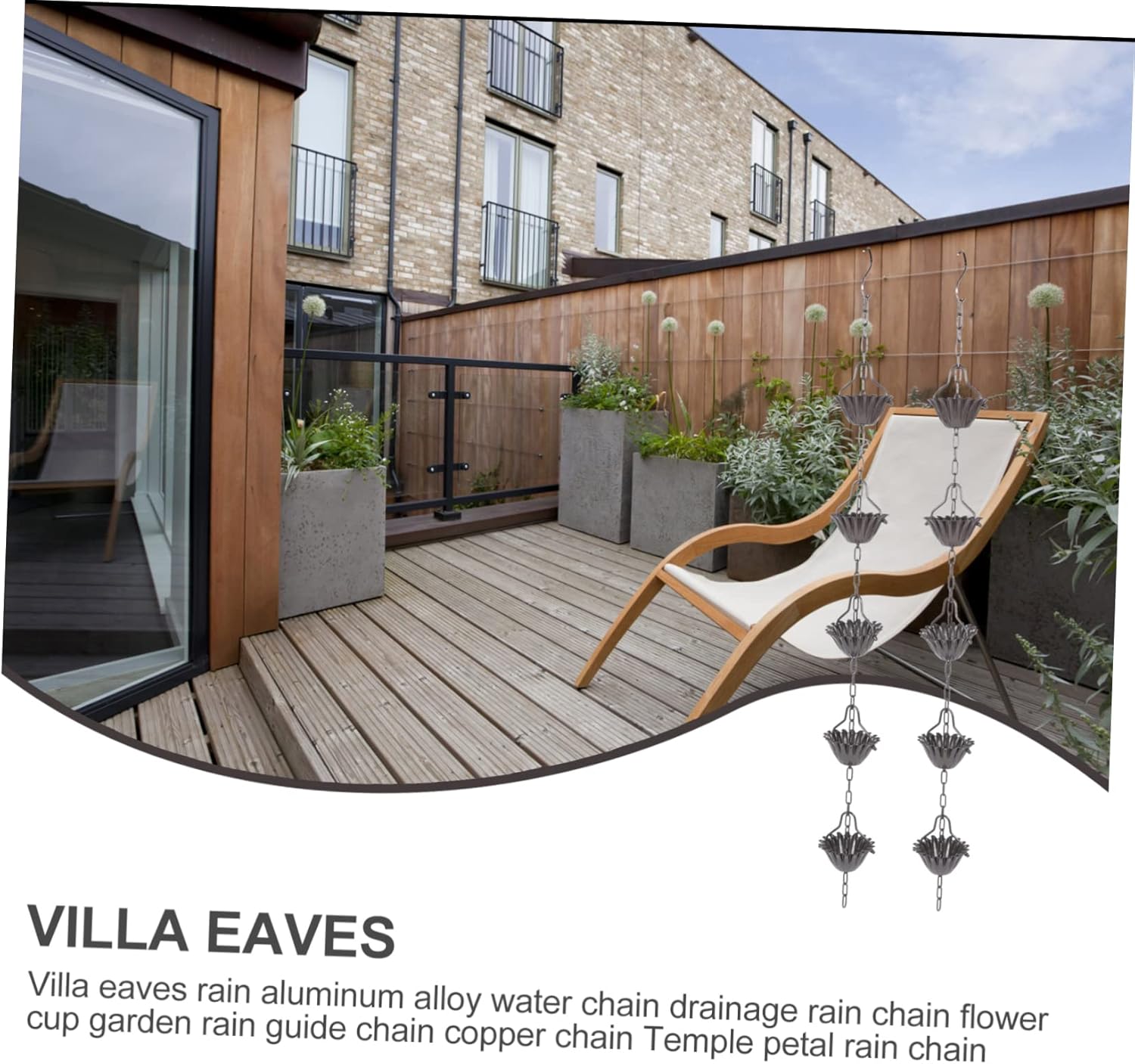 Aluminum Alloy Rain Chain Rain Chain Bells for Gutter Decorative Metal