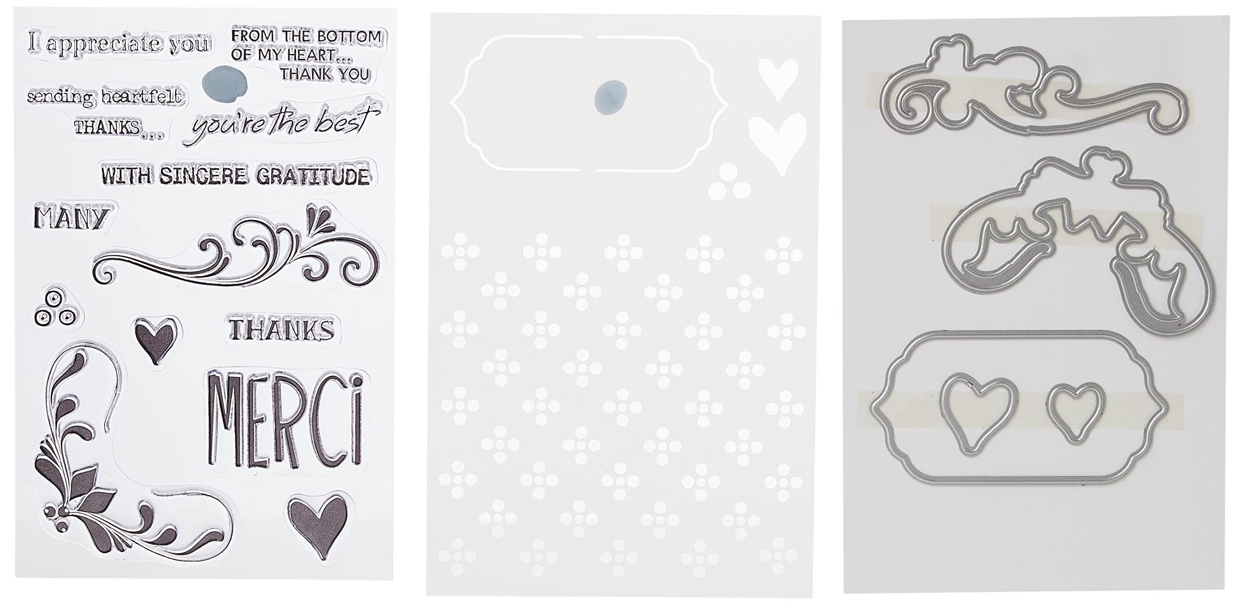 Wendy Vecchi Stamp Die Stencil Set Merci and More