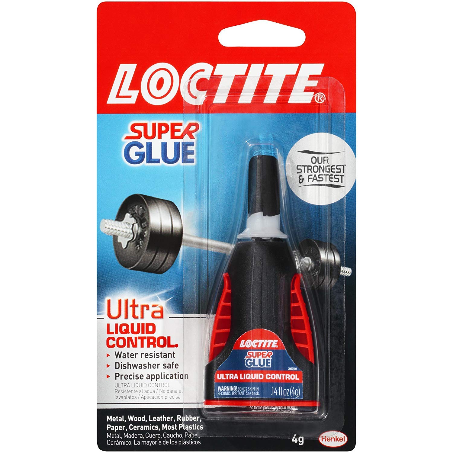 Loctite Super Glue, Ultra Liquid Control 0.14 oz (Packs of 12)