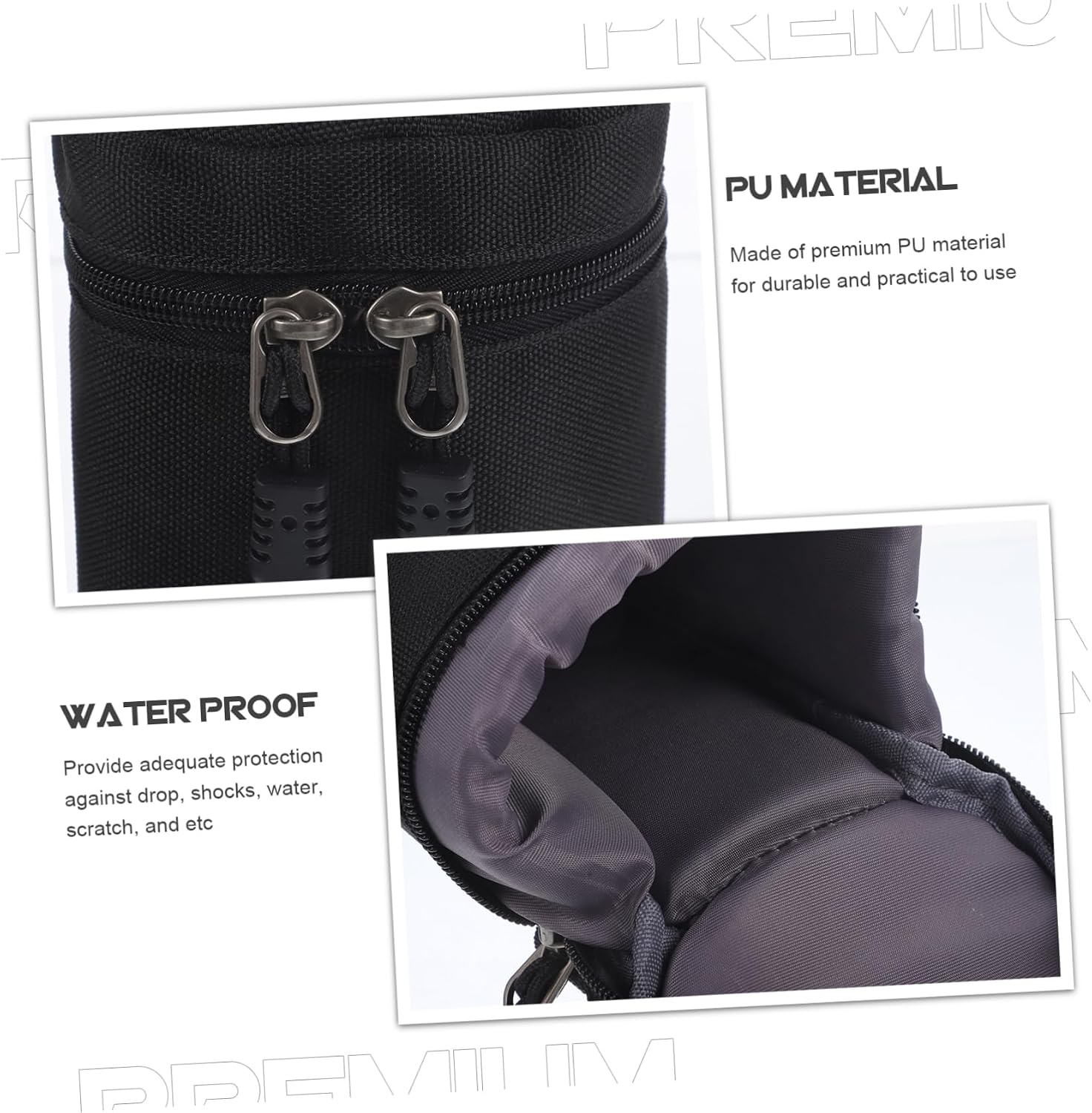 OSALADI 2pcs Professional Shockproof Camera Lens Bag Pouch for Mirrorless Lenses Compact and Lightweight Design Water-resistant for Photography Enthusiasts Random Style