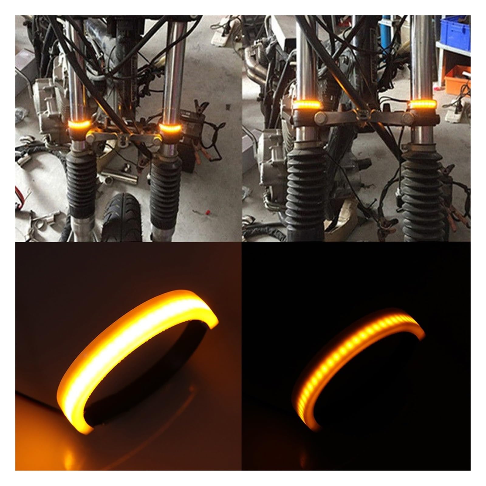 Striscia LED SMD Con Indicatore Di Direzione A Forcella Dall'aspetto Pulito Per Accessori Per Motociclette Luce Integrata Per Motocicletta Indicatoris delle parti