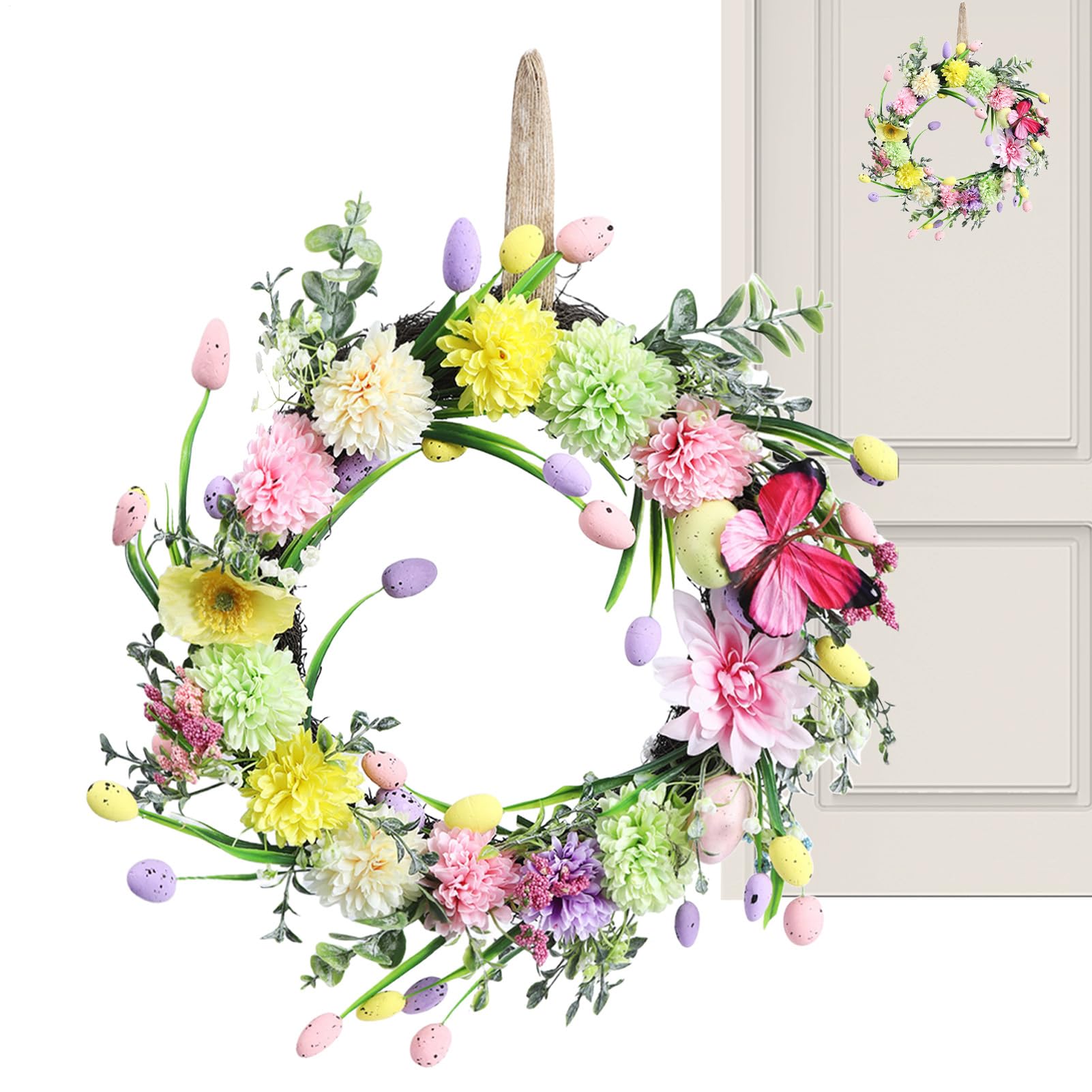 Guirlande festive de bienvenue 40cm pour sublimer la décoration murale intérieure et extérieure