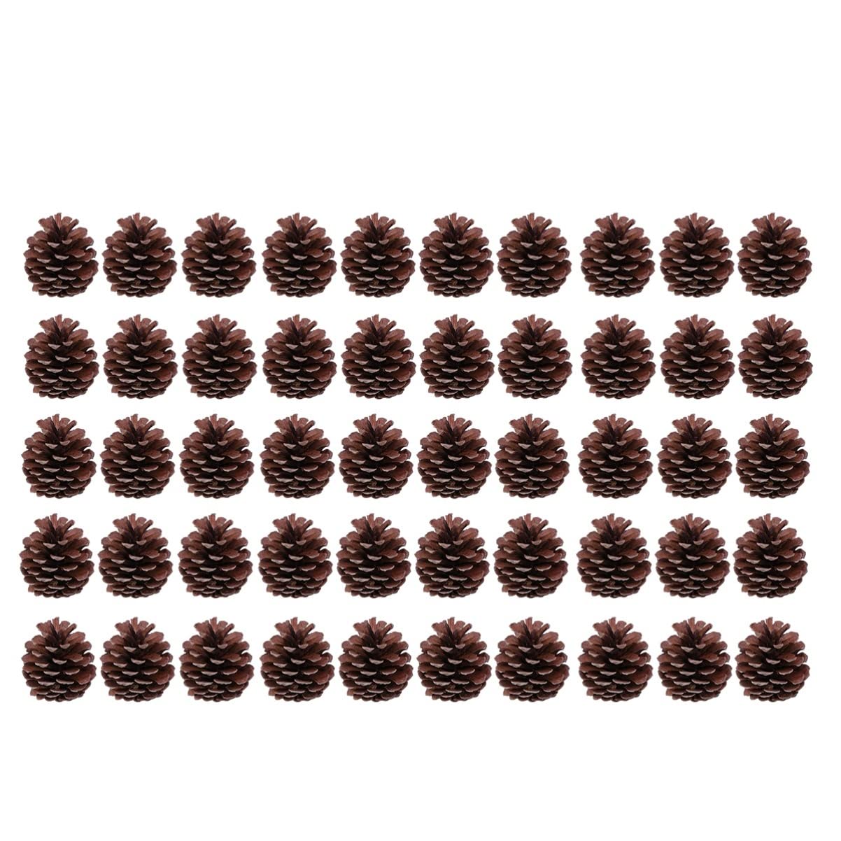 Natürliche Tannenzapfen Ornamente 50 Stück 6-8cm für Weihnachten | Wiederverwendbar, Winterdekoration für Zuhause und Party, Passende Deko für Küche, Vitrine