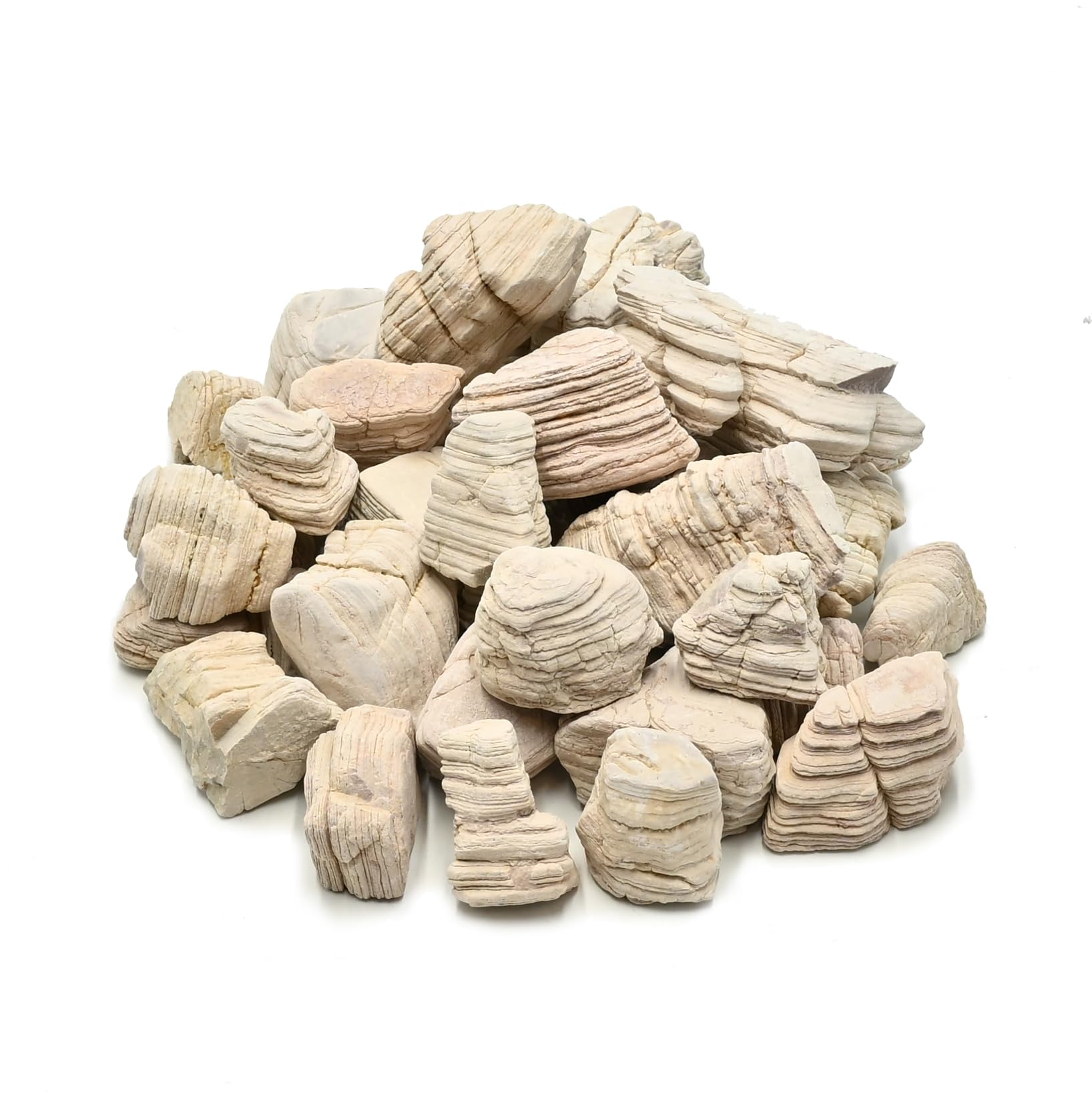 KINGRUI Natural Rocks Pagoda Stones Decorative Stones for Fairy Gardens,Miniature Landscaping,Bonsai,DIY Crafts,Aquariums & Reptile Terrariums-0.5kg(3-7cm) — image 1