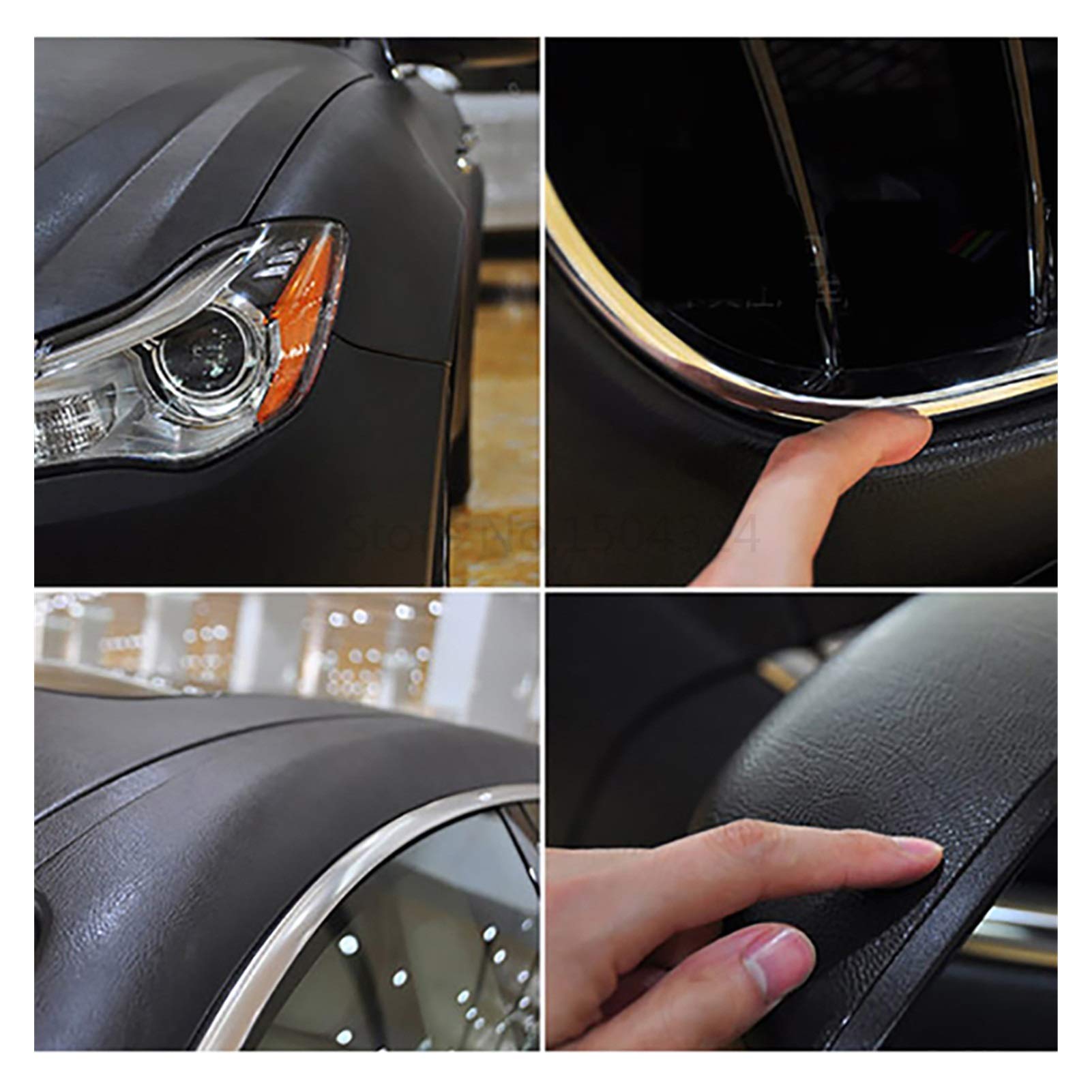 Auto Schutz Carbon Folie, 30x100cm Leder Muster PVC Adhesive Vinyl Film Aufkleber wasserdichte Dekoration Farbe ändern Abziehbild-Vinyl-Verpackung for Auto-Motorrad(Transparent,50x600cm)