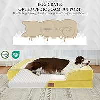 Vista 65 de Comfort Expression - Cama ortopédica para perros extragrandes, 53 x 42 pulgadas, cama impermeable y de apoyo de espuma con cojines removibles