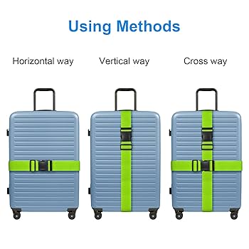 Amazon.com: 4 Pack Luggage Straps for Suitcases TSA Approved