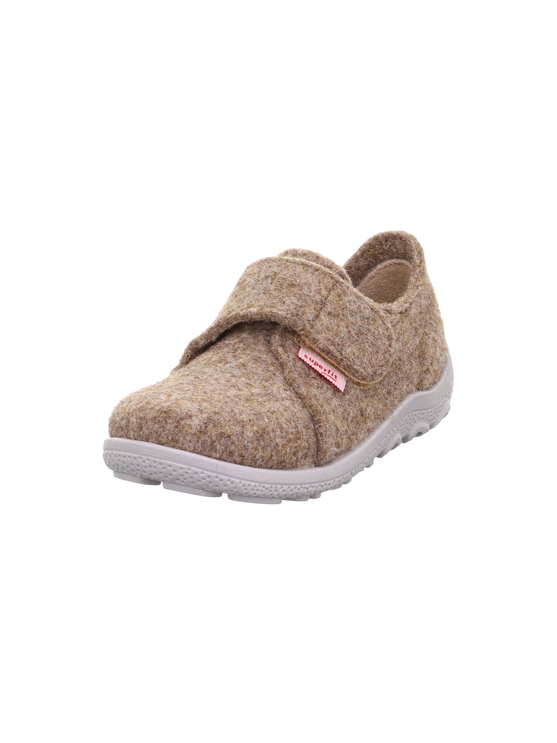 Superfit Boys HAPPY Hausschuhe, BEIGE/GRAU 4000