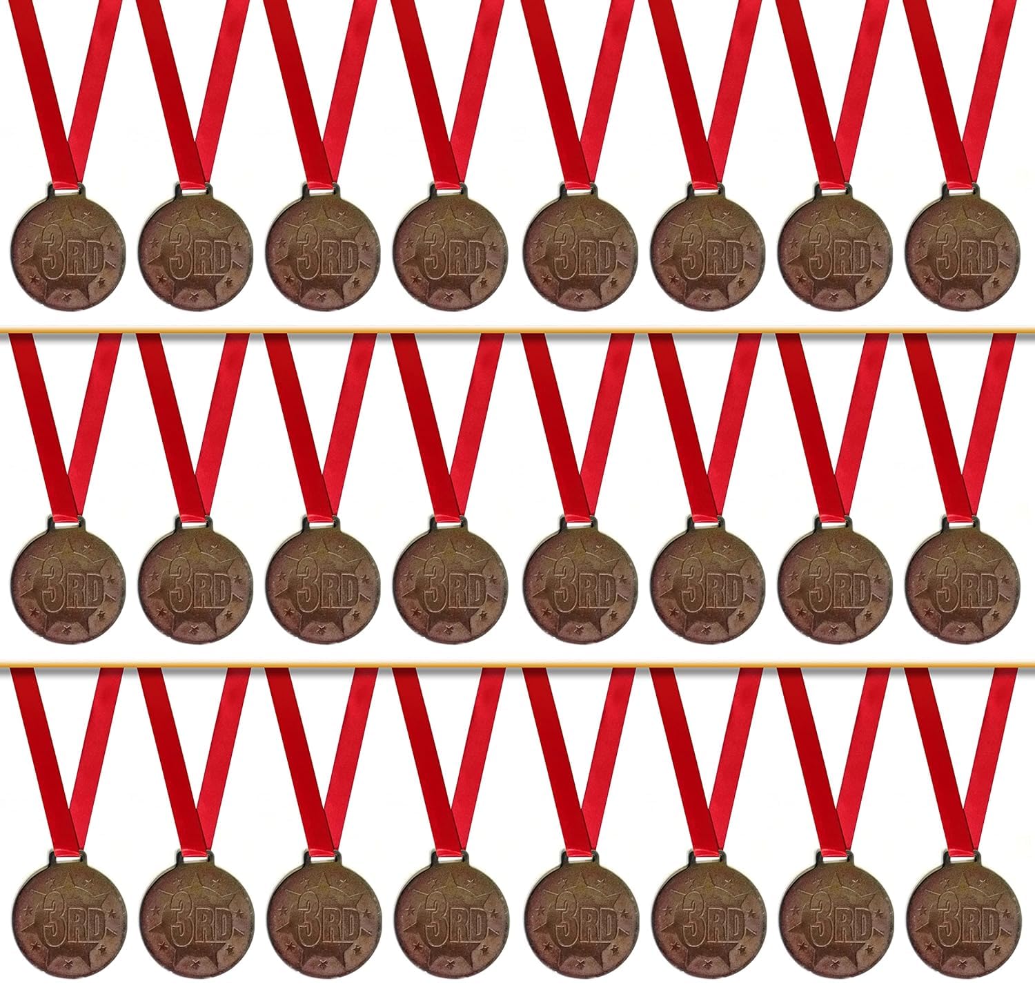 M N Traders 1st, 2nd, 3rd Designe Medals for Sport Copetetion Medals/Functions Medals/Throw Ball Medal/Cricket Medals/Volley Ball Medals (12 Medals with Ribbon, Brown)
