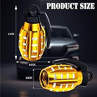 Vista 2 de 8 piezas tapas de válvula de neumático de aleación de aluminio, cubiertas universales de válvula de neumático para automóviles, camiones, SUV, Dorado