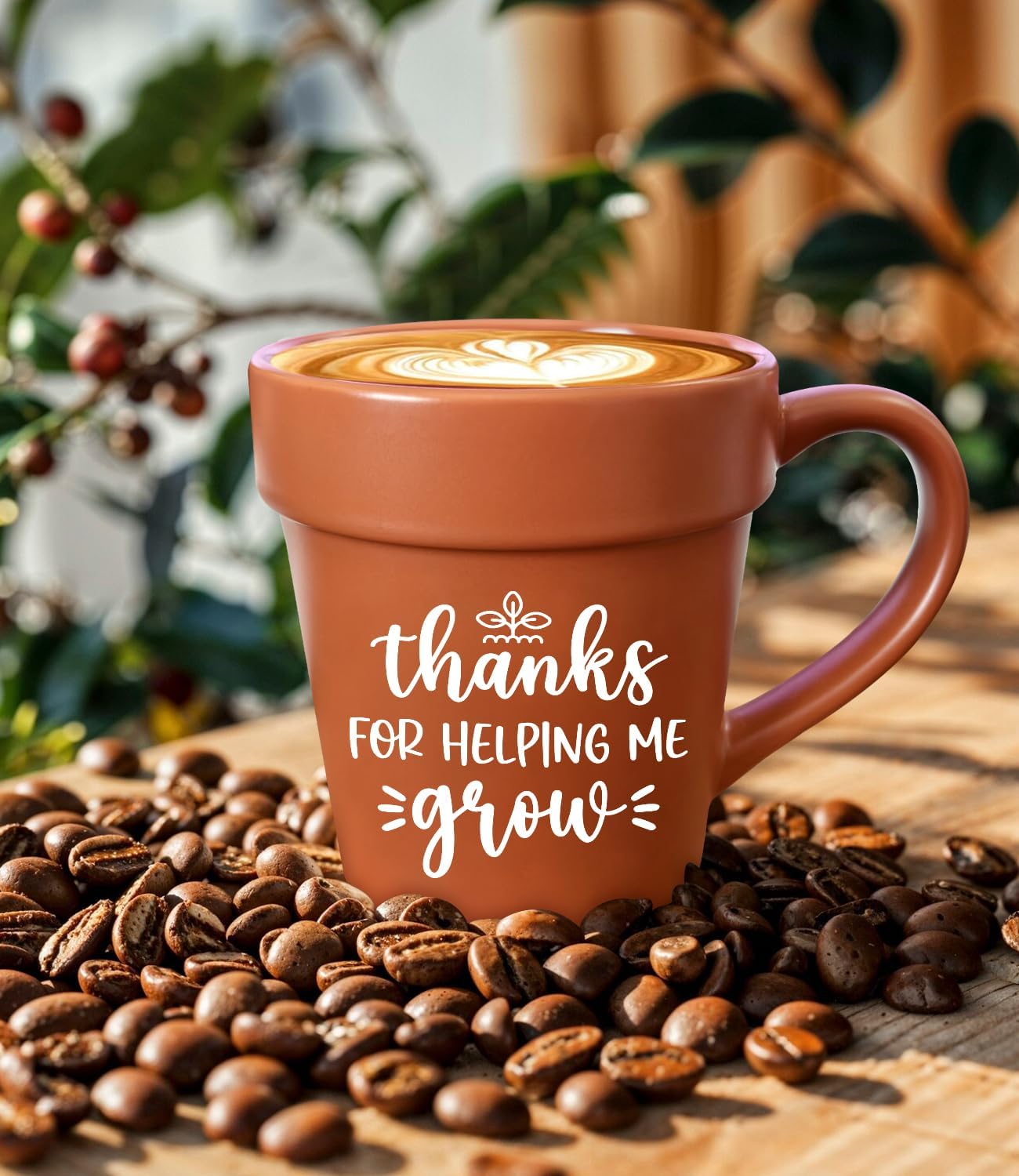 Thanks for Helping Me Grow,Teacher Appreciation Gifts,Plant Lover Coffee Mug with Metallic Shovel Ornament Spoon Christmas Back to School Gardening Garden Gifts for Teacher Mom Women - Image 4