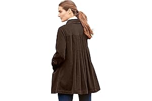 Plus Size Pleat-Back Corduroy Jacket - Perfect for the Woman Within