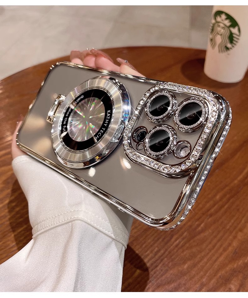 Trendy Fashion Magnetic Mobile Phone Case Transparent Electroplating Magsafe Matt Lens Protection For Iphone 11 12 13 14 15 Pro Max With Wireless Charging