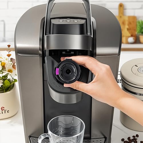 Miniatura 7 de Tazas K reutilizables para Keurig K Elite, K Classic, K Compact, K Latte, K Duo y todas las cafeteras 2.0 y 1.0, paquete de 4 filtros de café K Cup,