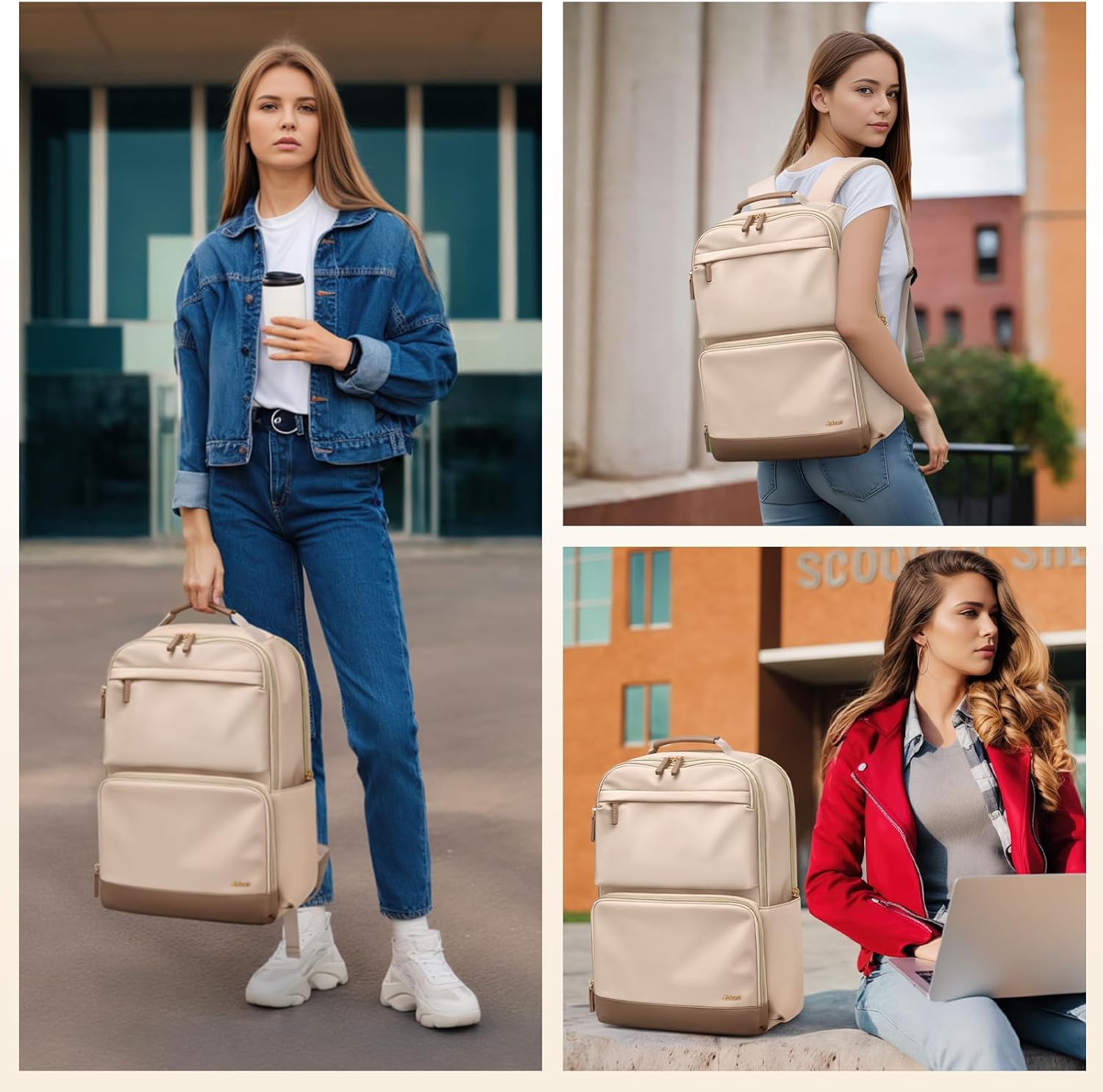 Laptop Backpack for Women Men 16 Inch Laptop Bookbag Waterproof Bags Computer Adult Backpacks Business Daily Purse Bag with Laptop Compartment