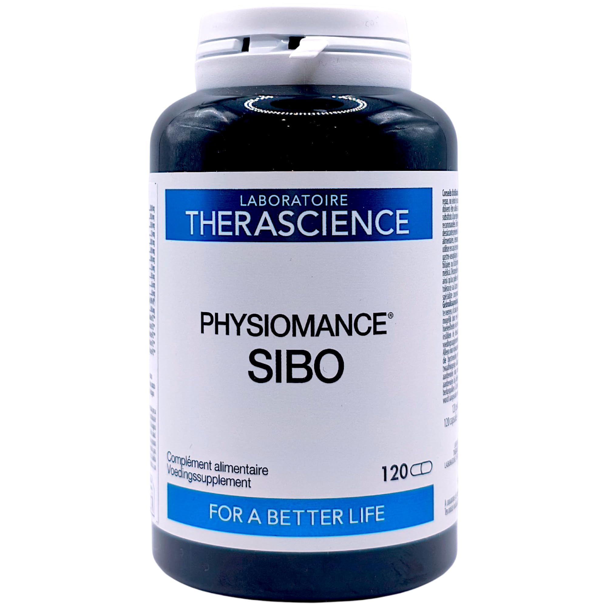 Physiomance SIBO 120 Cápsulas - Con Ajo (Alicina), Jengibre, Menta y Alcaravea - Suplemento para el Sobrecrecimiento Bacteriano Intestinal - Alivio de Gases e Hinchazón