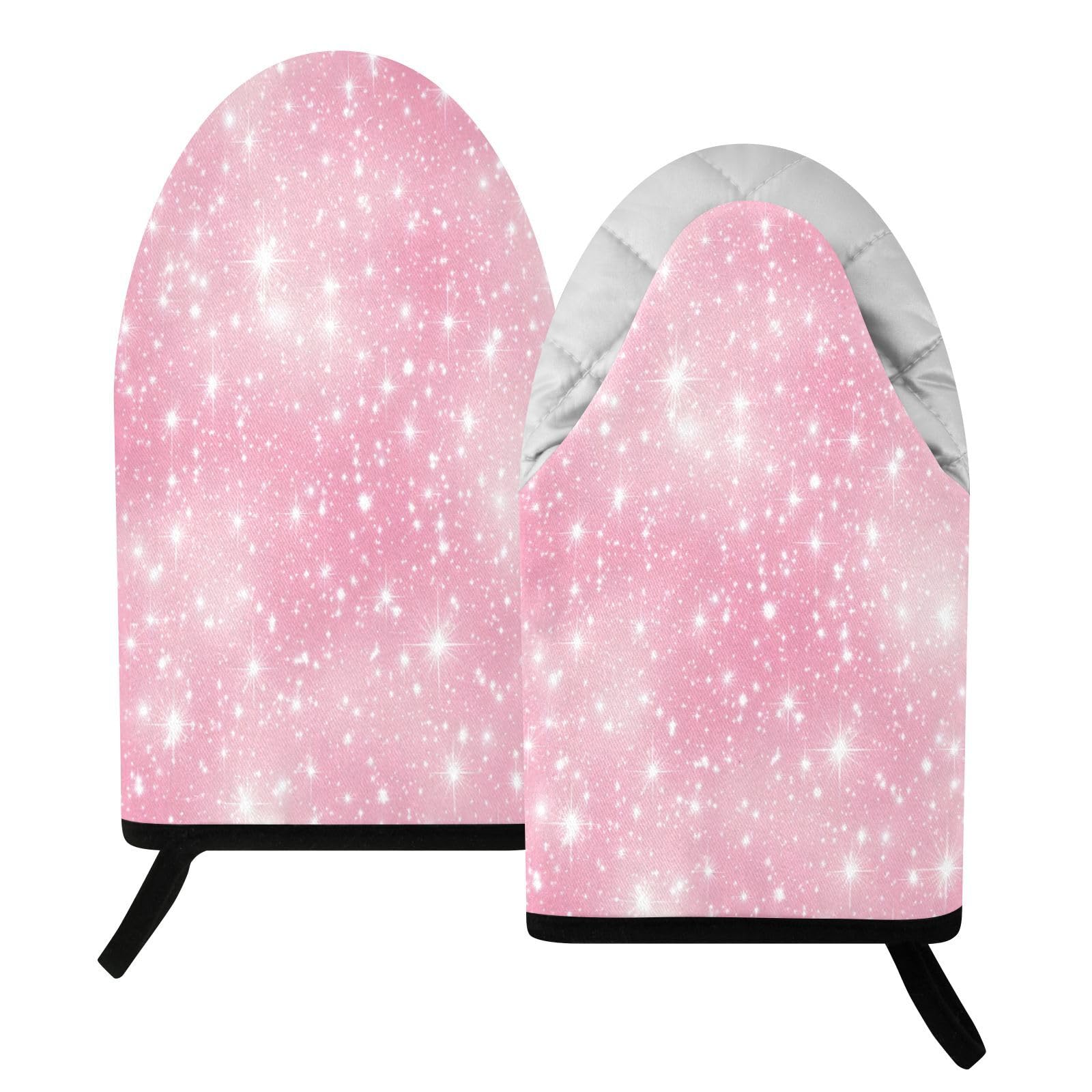 BURSTDDY Shiny Oven Mitt,Heat Resistant Kitchen Mitts for Cooking
