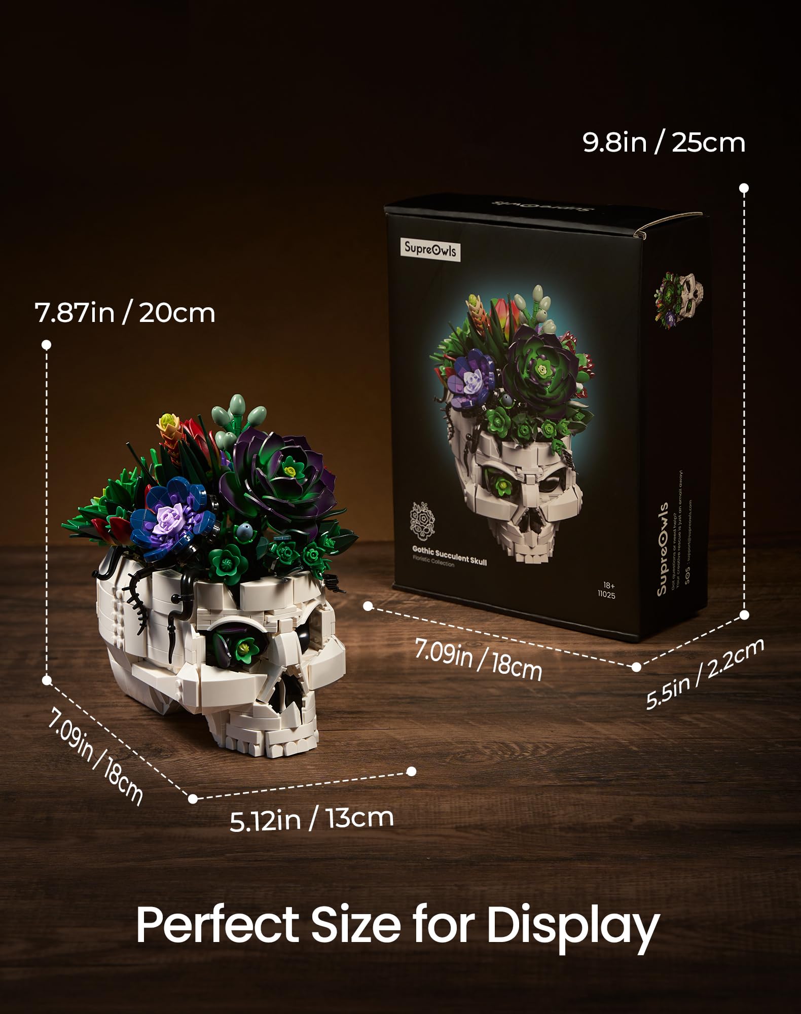 Amazon.com: Succulent Skull Planter Flowers Building Set