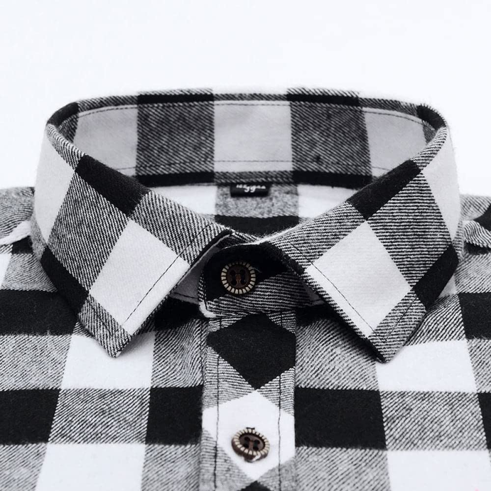 camicia casual scozzese cappuccio e bottoni camicie
