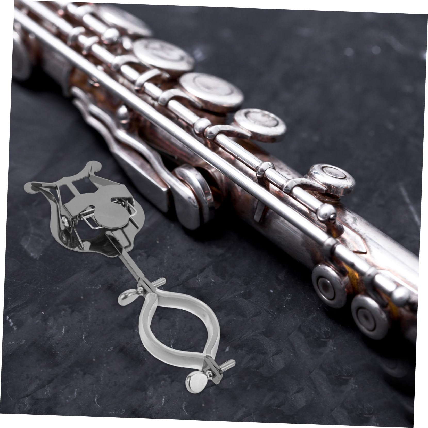 Clip Musical Portátil para Clarinete Lira y Oboe Soporte para Banda de Música Pinza para Partituras de Clarinete Carpeta para Uso Conciertos