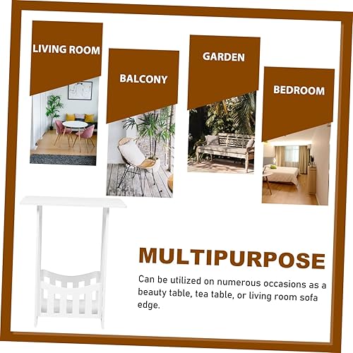 Miniatura 9 de Mesita de noche hueca para sala de estar y dormitorio, mesita de noche versátil con estante abierto mesa auxiliar para decoración del hogar e ideal