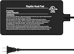 Simple Deluxe Almofada de aquecimento para répteis de 10 x 17 cm, 4 W, tapete elétrico para terrário, à prova d'água para tartarugas, lagartos, sapos e outros répteis