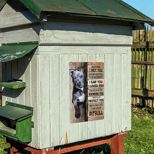 Miniatura 9 de Letrero de metal de hojalata para decoración de pared, decoración de pared, letrero de metal Pitbull para cafetería, bar, restaurante, supermercado,