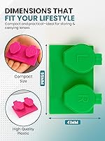 Vista 4 de SPORTS WORLD VISION 4PC Flat Flip Top Contact Lens Cases Colorful Travel Lens Solution Holders with L/R Compartments Durable & Leakproof Storage