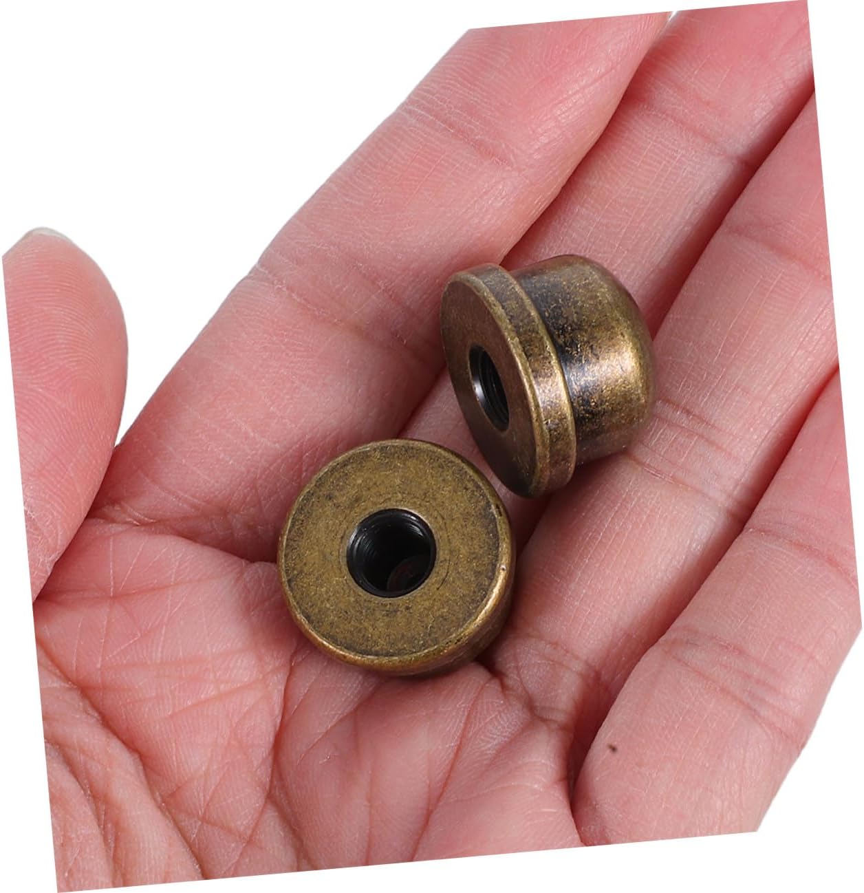 Holibanna 16pcs Lamp Finial Caps for Lampshade Harp 0.6cm Hole Metal Light Fixture Rod Caps Replacement Decorative Knob Accessories for Table and Floor Lamps
