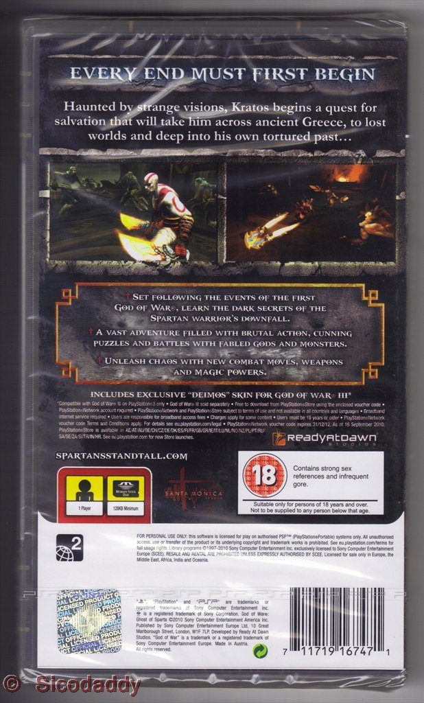 God of War: Ghost of Sparta (PSP) (Renewed)