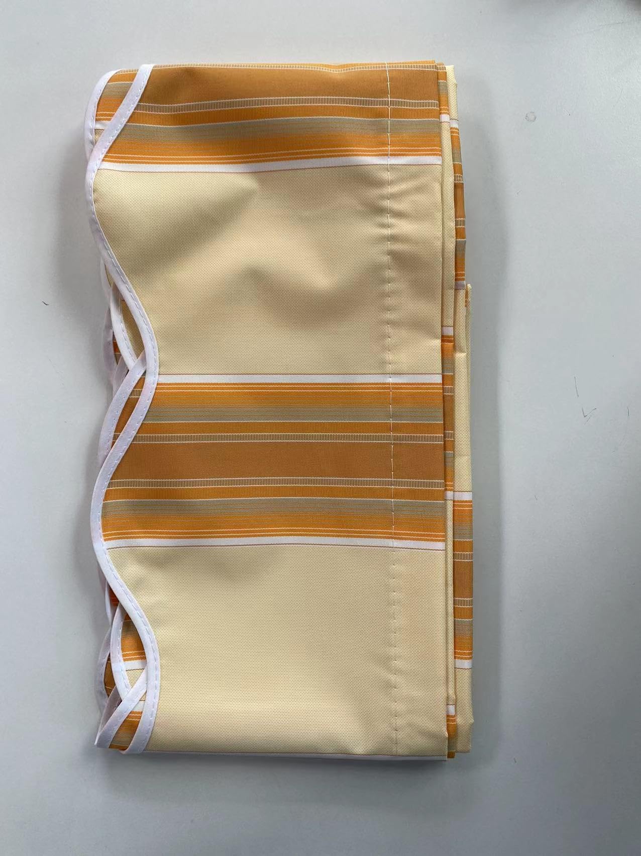 VANA Markisenstoff Volant für 4 m Markise Ersatzstoff Markisentuch Bespannung Sonnenschutz, nur Volant, fertig genäht, Maß 3,83 x 0,21 m, Design SPD038