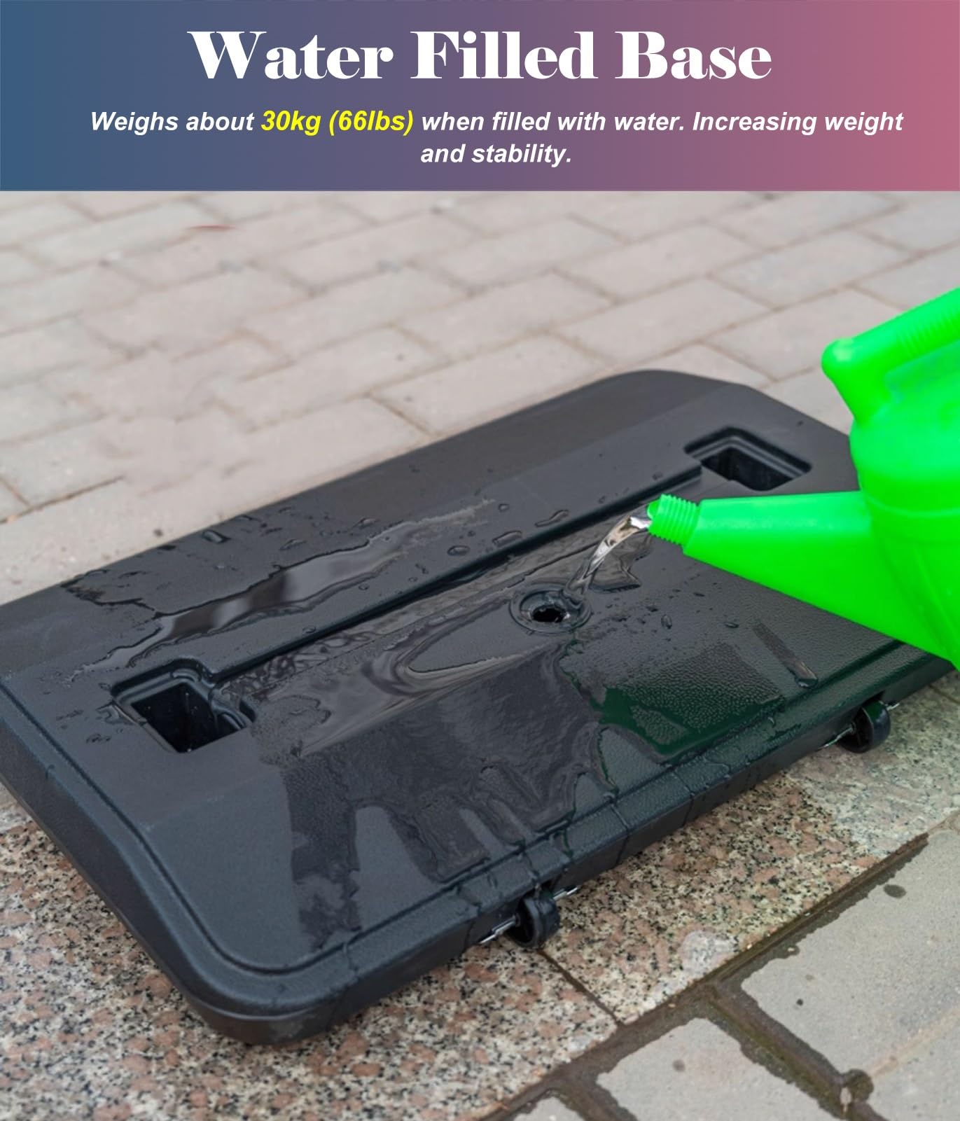 Caballete Publicidad Soporte Impermeable para Carteles de Acera, Carteles para Negocios Al Aire Libre, Soportes Metálicos con Ruedas y Base Lastrada para Carteles
