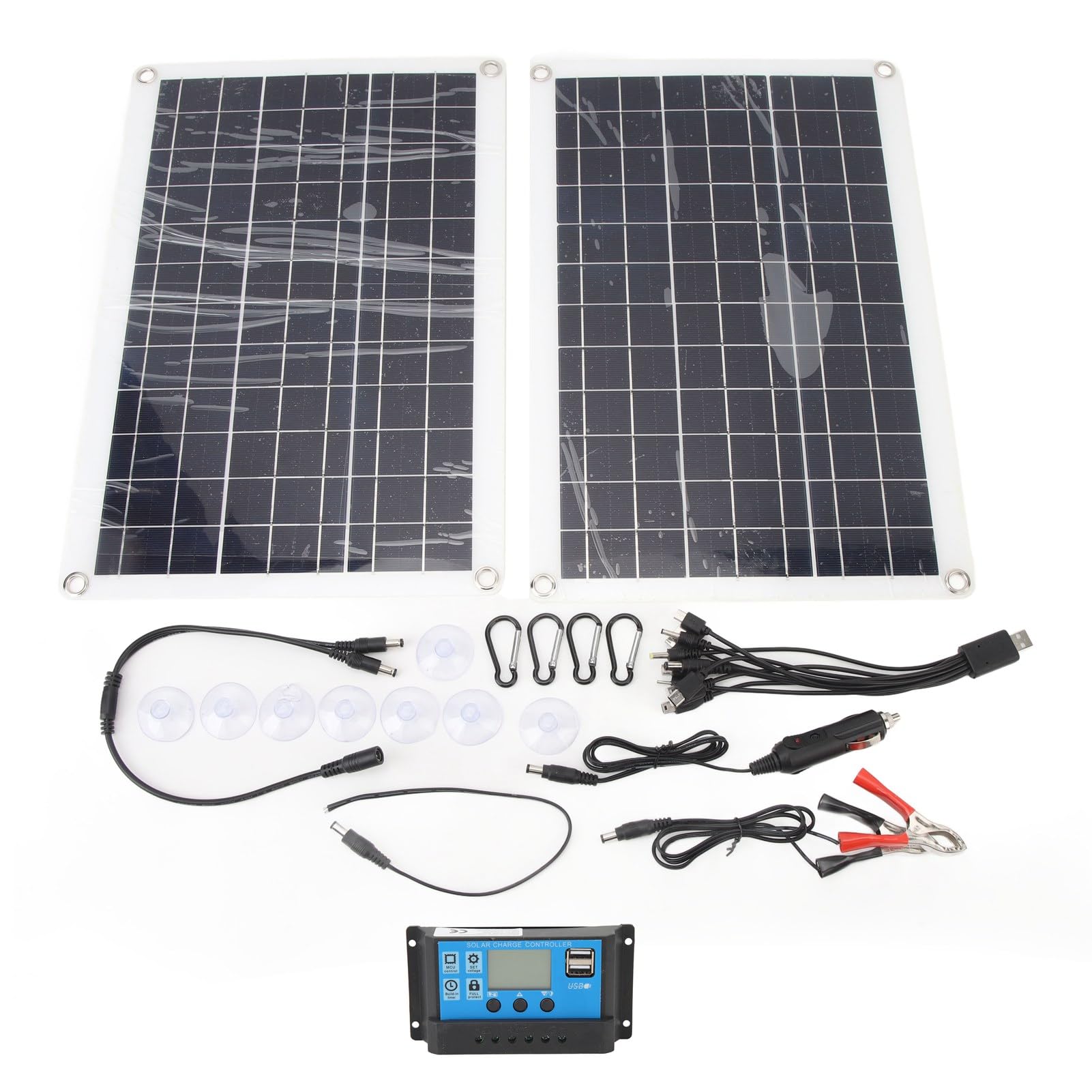 Fafeicy Kit Pannello Solare Policristallino 18W 18V, con Uscita USB Type