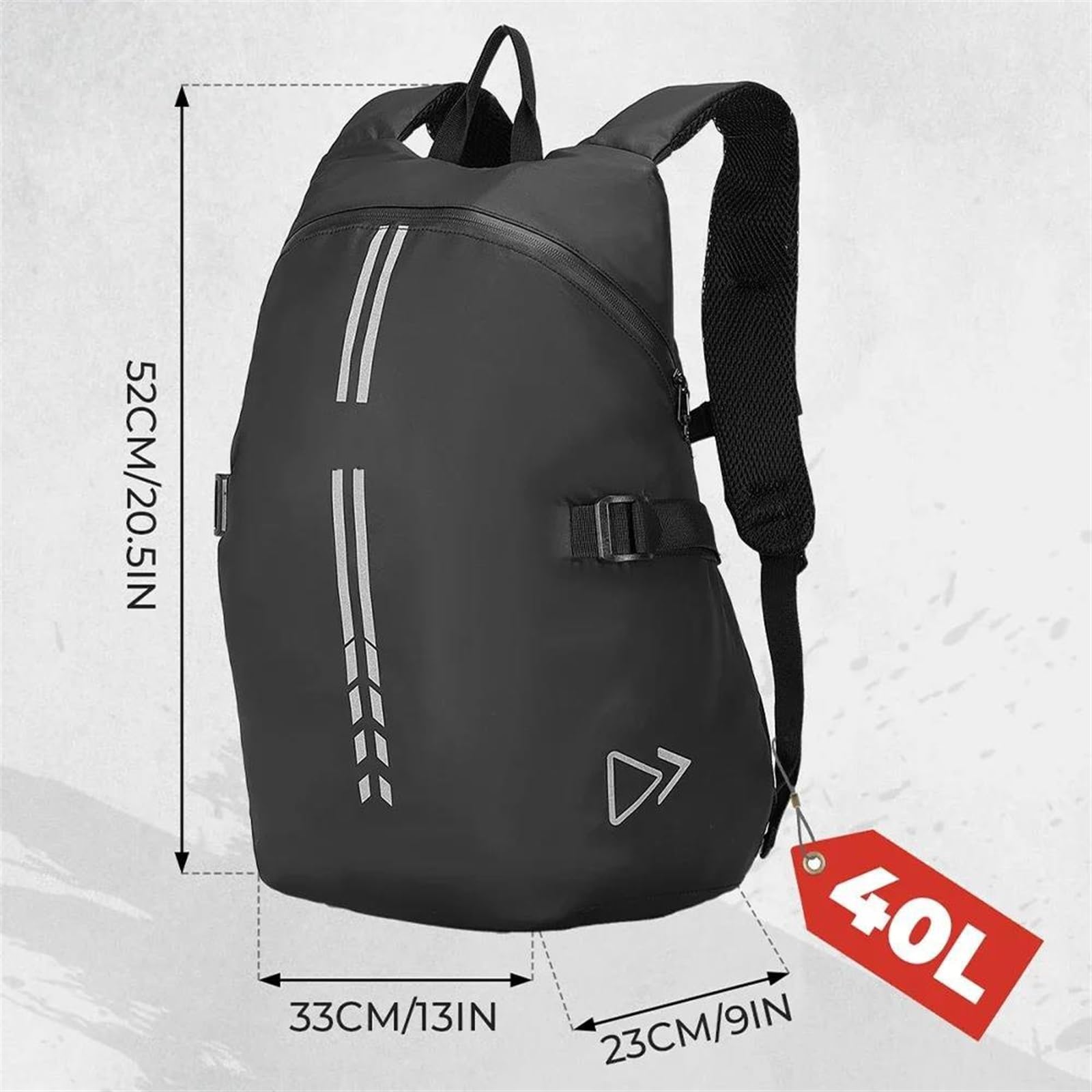 Bolsa De Cola Equipaje De Motocicleta Mochila para Casco De Motocicleta De 40 L, Impermeable, para Viajes, Senderismo, Conducción, Viajes Diarios, Bolsa De Almacenamiento