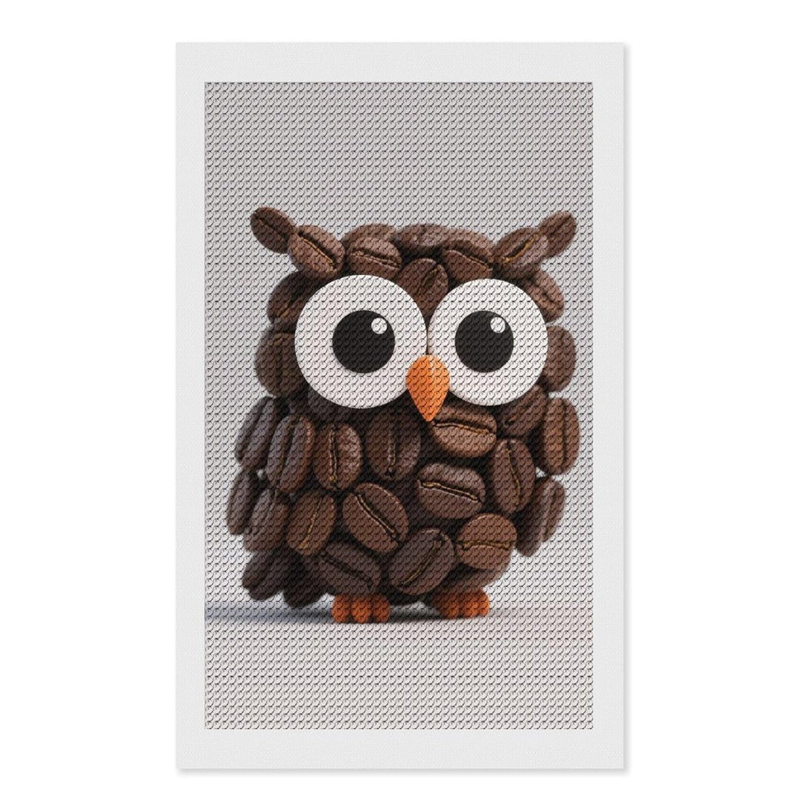 FodPand Cute Owl 5D Diamond Painting Kits for Adults Beginners Full Drill Round Diamond Dots Pictures Gem Art Supplies for Home Wall Room Decoration DIY Craft Set Gift 12x20