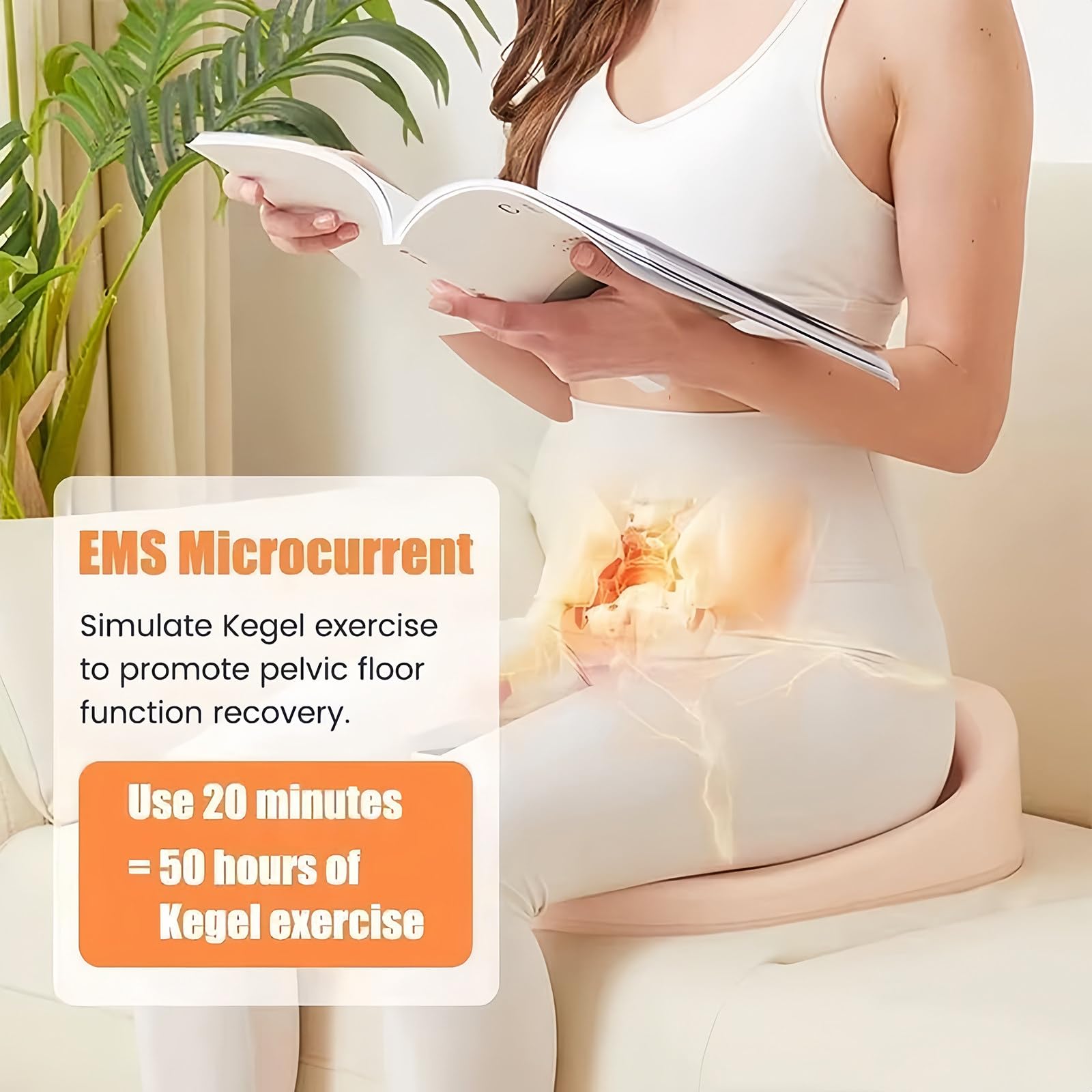 Chaise Kegel,Appareil de Stimulation du Périnée pour Femmes et Hommes,Stimulateur Magnétique du Périnée pour la Récupération Post-Partum,Problèmes de Prostate chez l'homme,Microcurrent