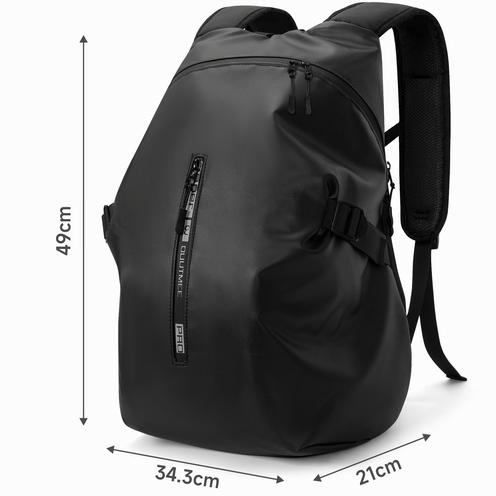 OUUTMEE Mochila para casco de moto, ciclismo, impermeable, reflectante, bolsa de casco para hombre, gran capacidad, color negro
